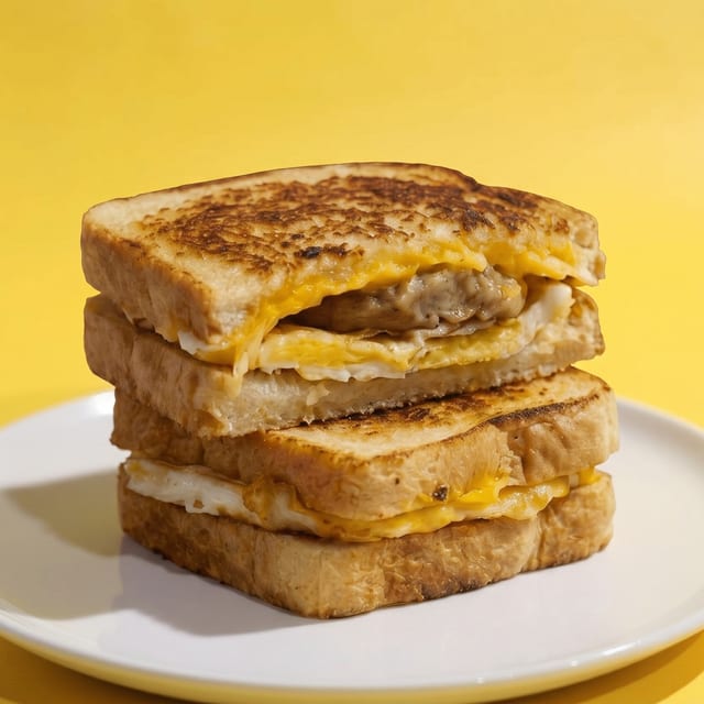 #4 Two Egg Sandwich Cheese, Ham, Bacon or Sausage.